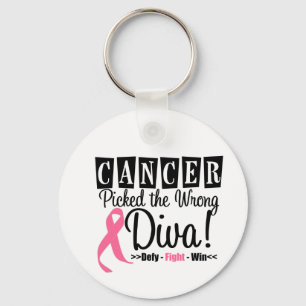 Bröstcancer valde fel diva v2 nyckelring