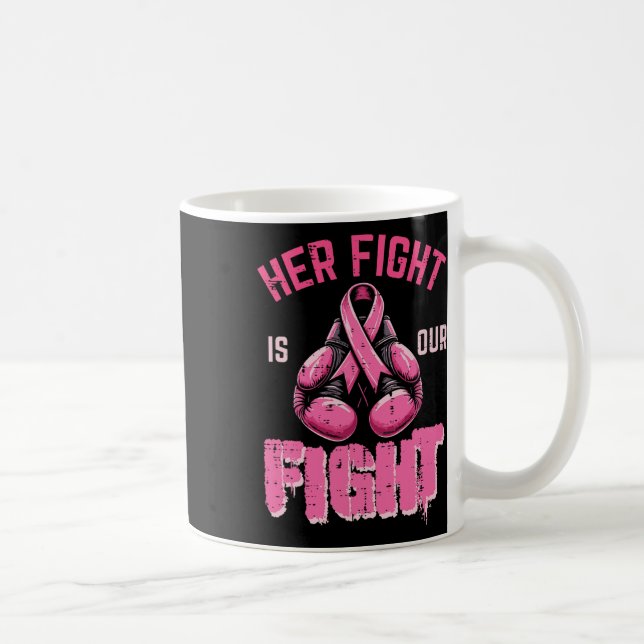 Bröstcancer - vår kamp Medveten Boxing Wom Kaffemugg (Höger)