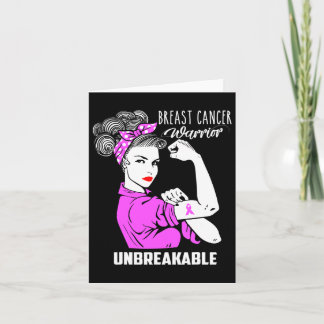 Bröstcancer Warrior Obrytable Awareness Gift Kort