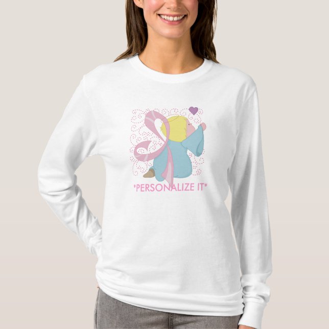 Bröstcancerängelanpassade T-shirt (Framsida)