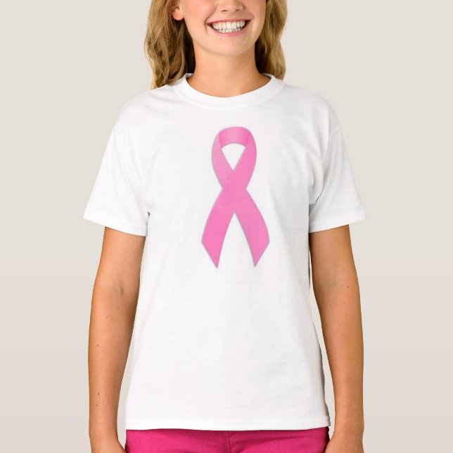 BröstcancerAwarness Long muff T-tröja Tee (Framsida)