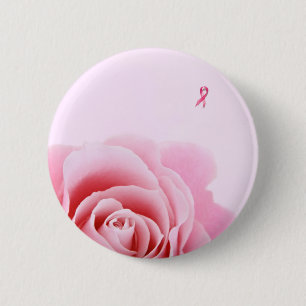 Bröstcancerband och rosa ros Leggings Knapp
