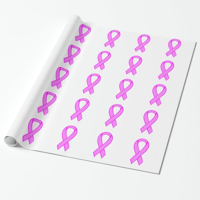 Bröstcancerband Presentpapper (Utrullad)