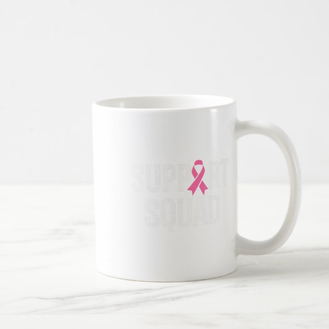 Bröstcancercancer, stöd för bröstcancer på fyrkant kaffemugg (Höger)