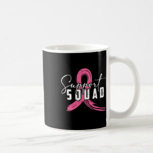 Bröstcancercancer, stöd för bröstcancer på fyrkant kaffemugg