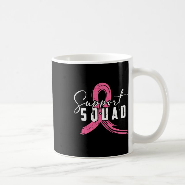 Bröstcancercancer, stöd för bröstcancer på fyrkant kaffemugg (Höger)