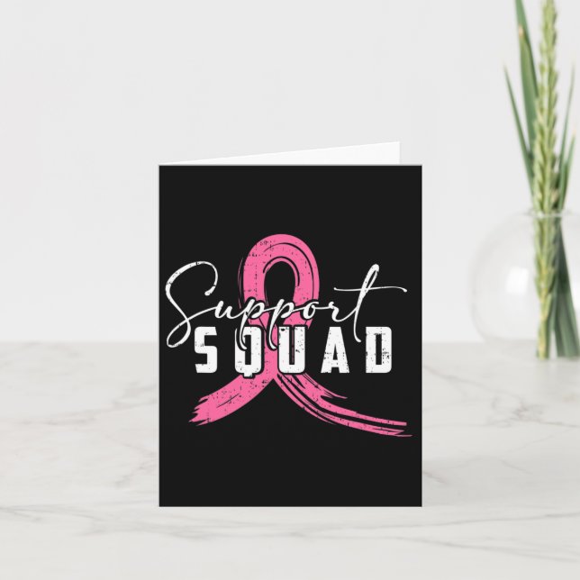 Bröstcancercancer, stöd för bröstcancer på fyrkant kort (Framsida)