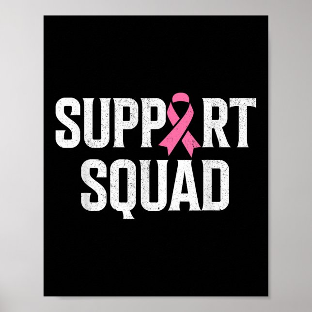 Bröstcancercancer, stöd för bröstcancer på fyrkant poster (Framsidan)