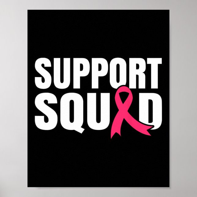 Bröstcancercancer, stöd för bröstcancer på fyrkant poster (Framsidan)