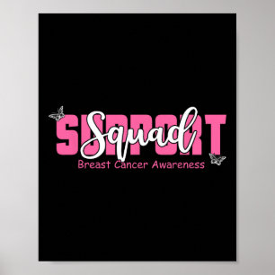 Bröstcancercancer, stöd för bröstcancer på fyrkant poster