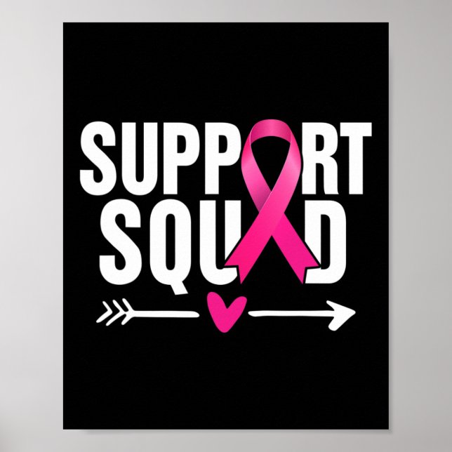 Bröstcancercancer, stöd för bröstcancer på fyrkant poster (Framsidan)