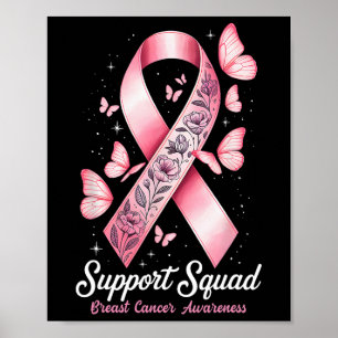 Bröstcancercancer, stöd för bröstcancer på fyrkant poster