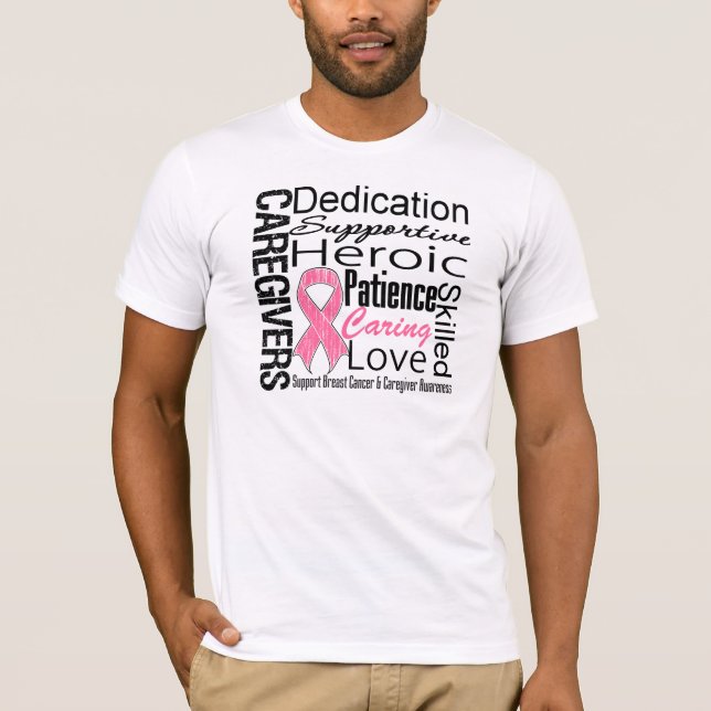 BröstcancerCaregiversCollage Tee Shirt (Framsida)
