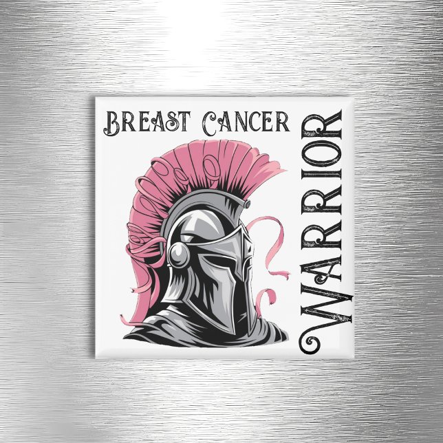 Bröstcancerfallare - fyrkantsgräns magnet (Skapare uppladdad)