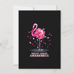 Bröstcancerhopp Rosa Flower Flamingo Survivor C Inbjudningar