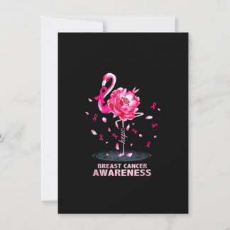 Bröstcancerhopp Rosa Flower Flamingo Survivor C Inbjudningar