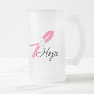Bröstcancerhoppband Frostat Ölglas