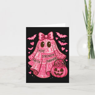 Bröstcancerhoppets styrka Faith Survivor Ghost W Kort