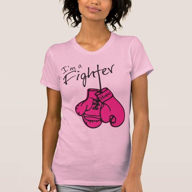 Bröstcancerkämpehandskar Tröja (Framsida)