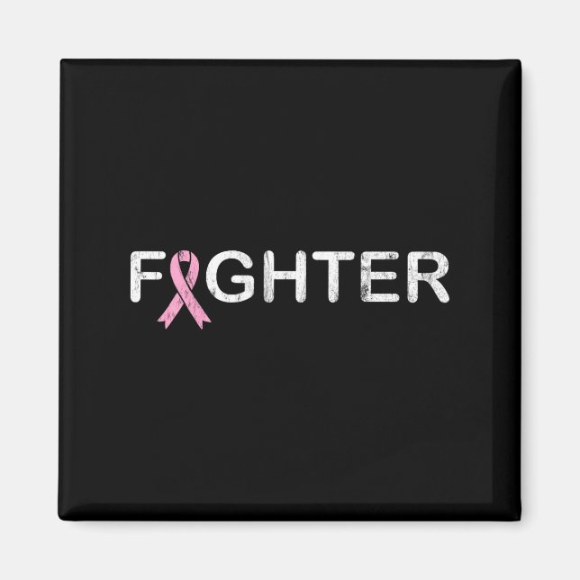 Bröstcancerkrigaren Världsdagen Illustration Magnet (Framsidan)