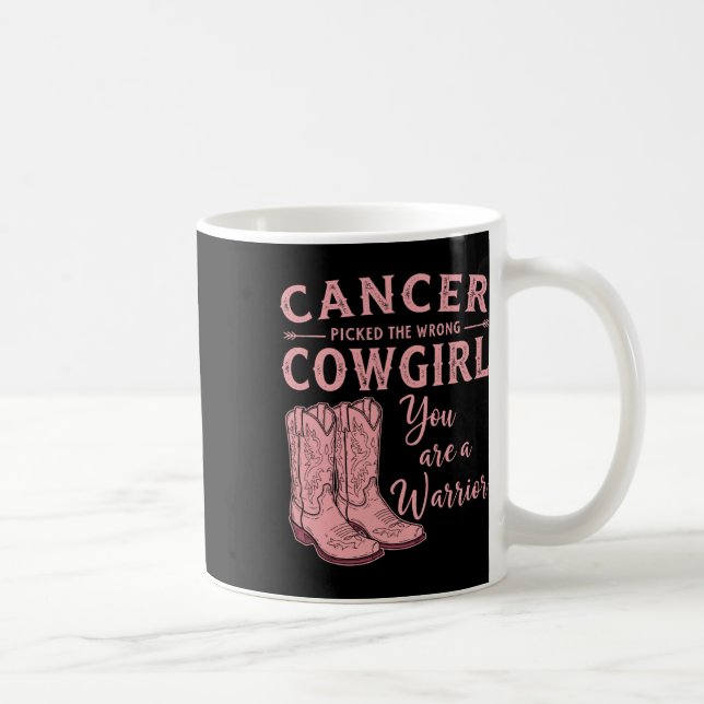 Bröstcancermånaden fick fel Cowgir Kaffemugg (Höger)