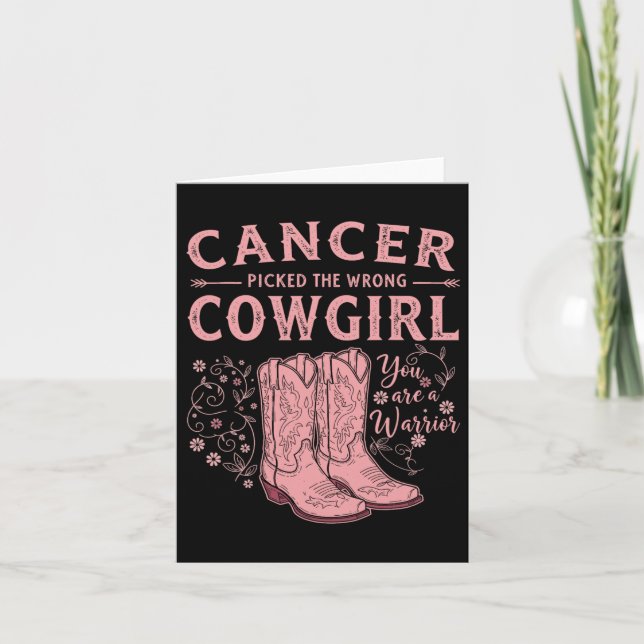 Bröstcancermånaden fick fel Cowgir Kort (Framsida)
