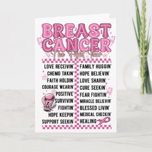 Bröstcancermedvetande Fight Tour Uppmuntran Kort