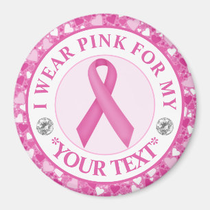 Bröstcancermedvetande Jag bär Rosa För Magnet