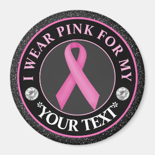 Bröstcancermedvetande Jag bär Rosa För Magnet