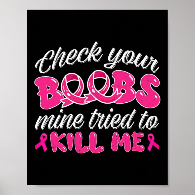 Bröstcancermedvetande - kontroll av din bröstvårta poster (Framsidan)