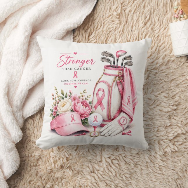Bröstcancermedvetande med Rosa Band Kudde (Filt)