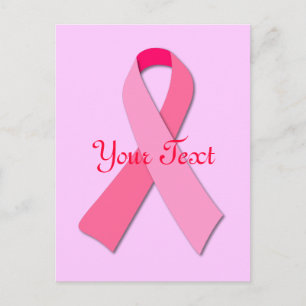 Bröstcancermedvetande Rosa Band Postkort Vykort