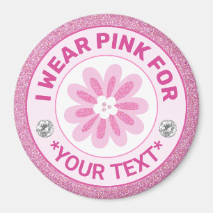 Bröstcancermedvetandelinjalj Bär Rosa för Magnet