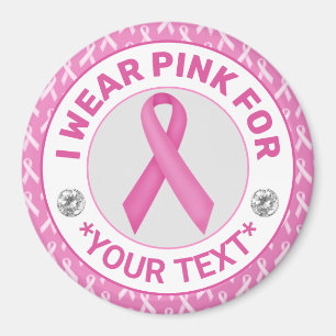 Bröstcancermedvetandeslips Bär Rosa för Magnet