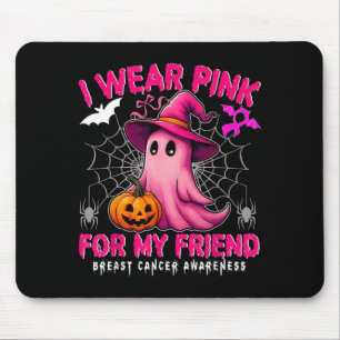 Bröstcancermedvetenhet Bär Rosa För Vän Ghost Musmatta