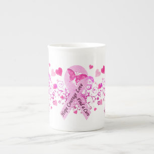 Bröstcancermedvetenhet Benporslin Mugg