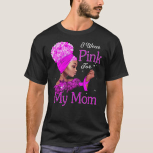 Bröstcancermedvetenhet Black Girl I Bära Rosa för T Shirt