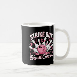 Bröstcancermedvetenhet - Bowling Strike Out nk Kaffemugg