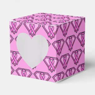 Bröstcancermedvetenhet Diamantlogotyp Rosa Presentaskar