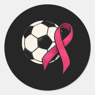 Bröstcancermedvetenhet Fotboll Byll Rosa Band Runt Klistermärke