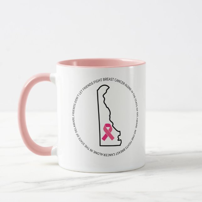 Bröstcancermedvetenhet i Delaware  Mugg (Vänster)