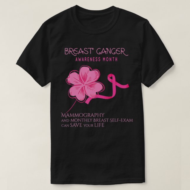 Bröstcancermedvetenhet Mammography Self BreastEam T Shirt (Design framsida)