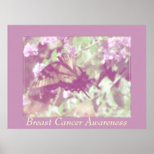 Bröstcancermedvetenhet - monarkfjäril poster