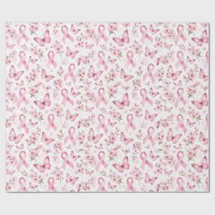Bröstcancermedvetenhet Rosa Band Inpackningspapper Presentpapper