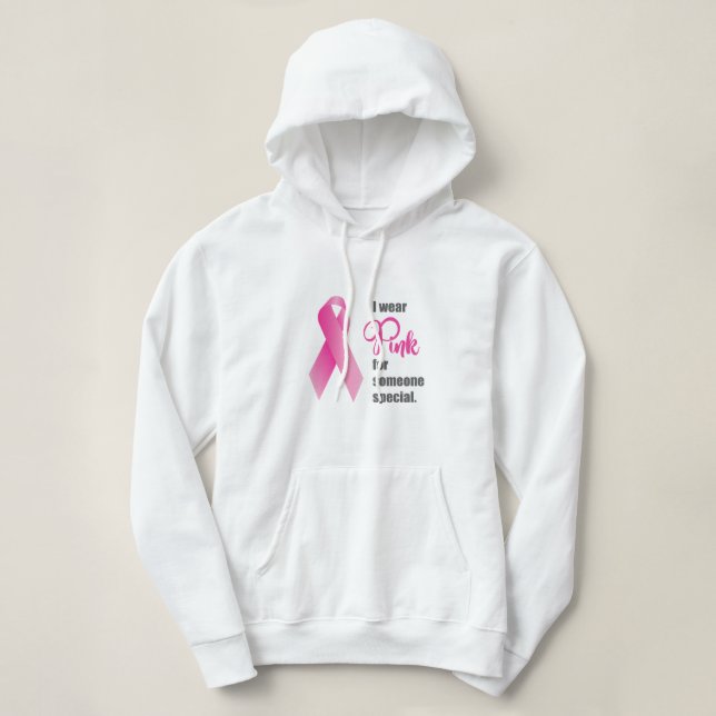 Bröstcancermedvetenhet. Rosa band Tröja (Design framsida)
