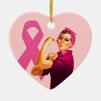 Bröstcancermedvetenhet Rosie riveteren Julgransprydnad Keramik