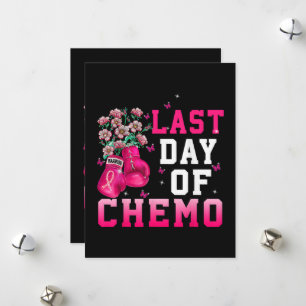 Bröstcancermedvetenhet Sista dagen för kemokrigare Julkort