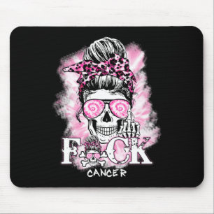Bröstcancermedvetenhet Skull F Ck Cancer Rosa Rib Musmatta