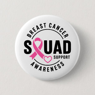 Bröstcancermedvetenhet Squad Stöd Knapp