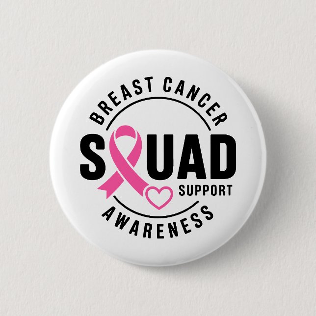 Bröstcancermedvetenhet Squad Stöd Knapp (Framsida)